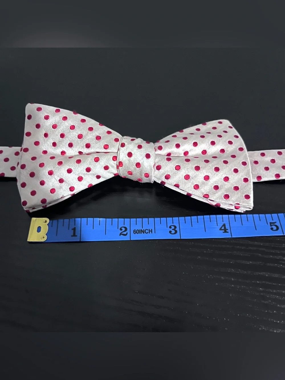croft & barrow White Bow Tie with Red Polka Dots